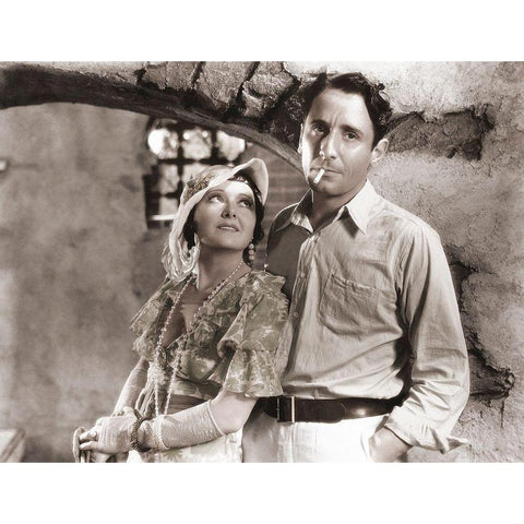 Victor Jory - The Devils in Love White Modern Wood Framed Art Print by Hollywood Photo Archive