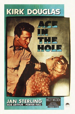 Ace in the Hole Black Ornate Wood Framed Art Print with Double Matting by Hollywood Photo Archive