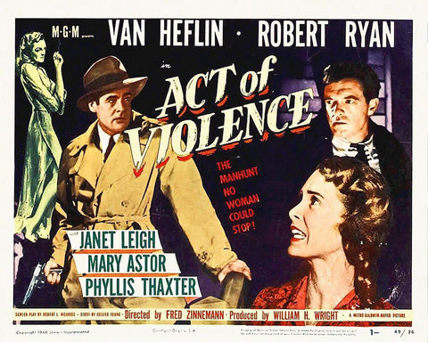 Act of Violence Black Ornate Wood Framed Art Print with Double Matting by Hollywood Photo Archive