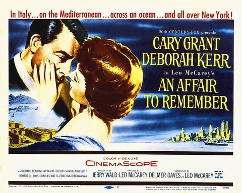 An Affair to Remember White Modern Wood Framed Art Print with Double Matting by Hollywood Photo Archive