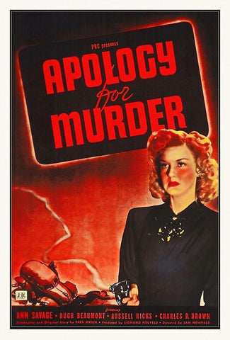 Apology for Murder Black Ornate Wood Framed Art Print with Double Matting by Hollywood Photo Archive