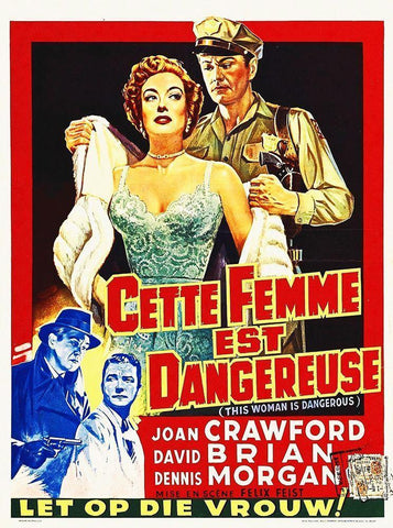 Belgian - This Woman is Dangerous Black Ornate Wood Framed Art Print with Double Matting by Hollywood Photo Archive