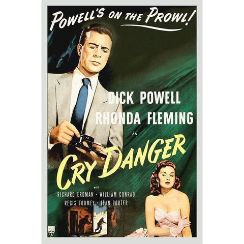 Cry Danger Black Modern Wood Framed Art Print with Double Matting by Hollywood Photo Archive