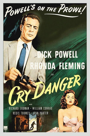 Cry Danger Black Ornate Wood Framed Art Print with Double Matting by Hollywood Photo Archive