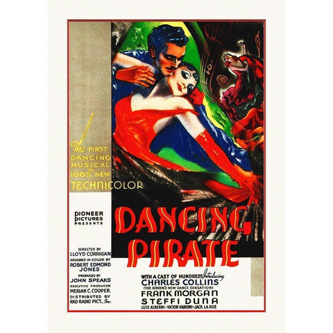 Dancing Pirate Black Modern Wood Framed Art Print with Double Matting by Hollywood Photo Archive