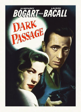 Dark Passage Black Ornate Wood Framed Art Print with Double Matting by Hollywood Photo Archive