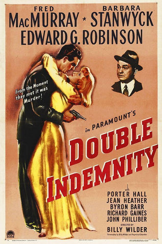 Double Indemnity Black Ornate Wood Framed Art Print with Double Matting by Hollywood Photo Archive