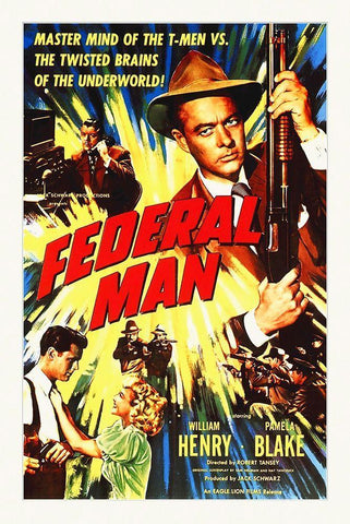 Federal Man Black Ornate Wood Framed Art Print with Double Matting by Hollywood Photo Archive