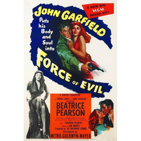 Force of Evil White Modern Wood Framed Art Print by Hollywood Photo Archive