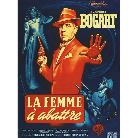 French - Enforcer Black Modern Wood Framed Art Print with Double Matting by Hollywood Photo Archive