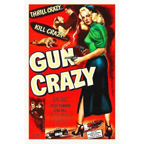 Gun Crazy Black Modern Wood Framed Art Print with Double Matting by Hollywood Photo Archive