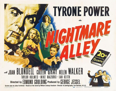 Nightmare Alley White Modern Wood Framed Art Print with Double Matting by Hollywood Photo Archive