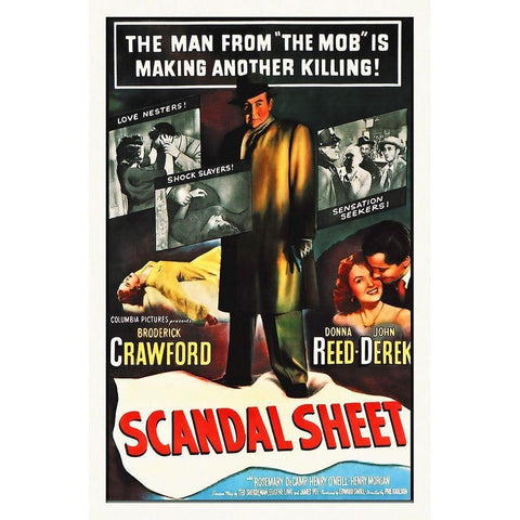 Scandal Sheet White Modern Wood Framed Art Print by Hollywood Photo Archive