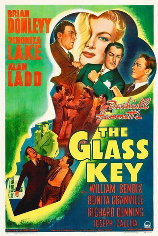 The Glass Key Black Ornate Wood Framed Art Print with Double Matting by Hollywood Photo Archive