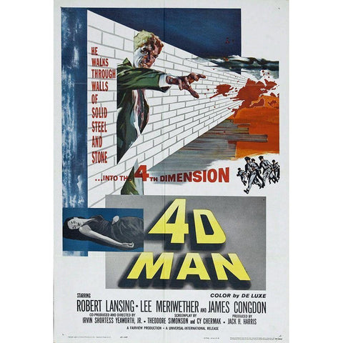 4D Man, 1959 Black Modern Wood Framed Art Print with Double Matting by Hollywood Photo Archive