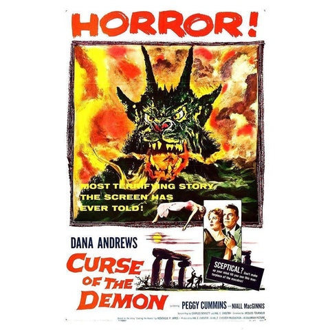 Curse Of The Demon Black Modern Wood Framed Art Print with Double Matting by Hollywood Photo Archive