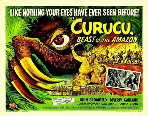 Curucu, Beast of the Amazon Black Ornate Wood Framed Art Print with Double Matting by Hollywood Photo Archive