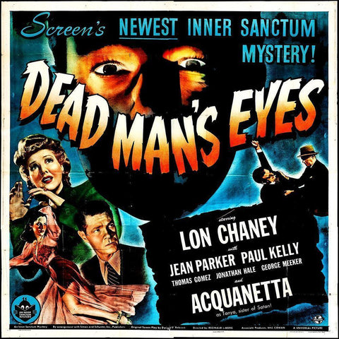 Dead Mans Eyes Black Modern Wood Framed Art Print by Hollywood Photo Archive