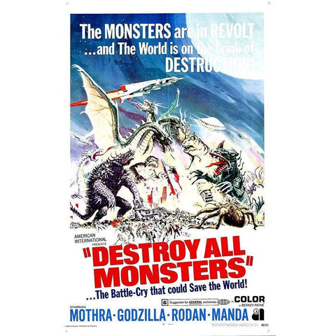 Destroy All Monsters, 1968 Gold Ornate Wood Framed Art Print with Double Matting by Hollywood Photo Archive