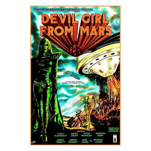 Devil Girl From Mars, 1955 Black Modern Wood Framed Art Print with Double Matting by Hollywood Photo Archive