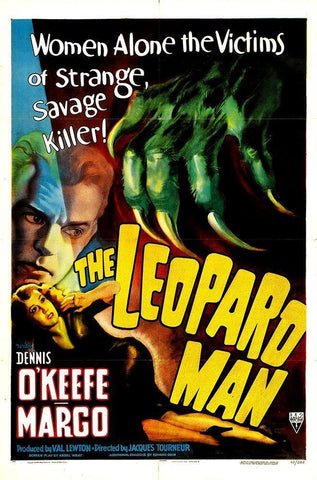 The Leopard Man Black Ornate Wood Framed Art Print with Double Matting by Hollywood Photo Archive