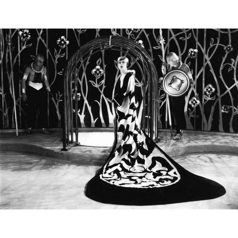 Brigitte Helm - Production Still Black Modern Wood Framed Art Print by Hollywood Photo Archive