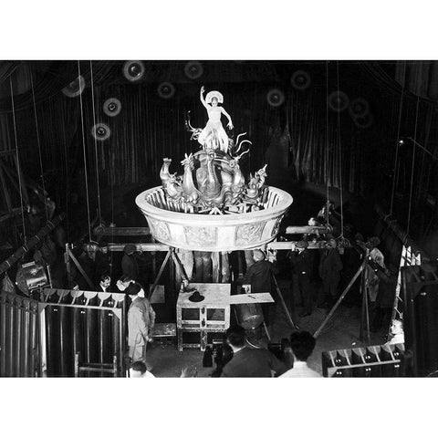 Metropolis - Scene Setup - Production Still Black Modern Wood Framed Art Print with Double Matting by Hollywood Photo Archive