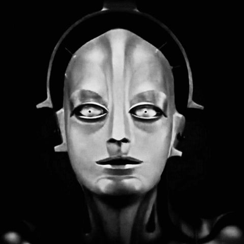 Metropolis - Maschinenmensch - Production Still Black Ornate Wood Framed Art Print with Double Matting by Hollywood Photo Archive