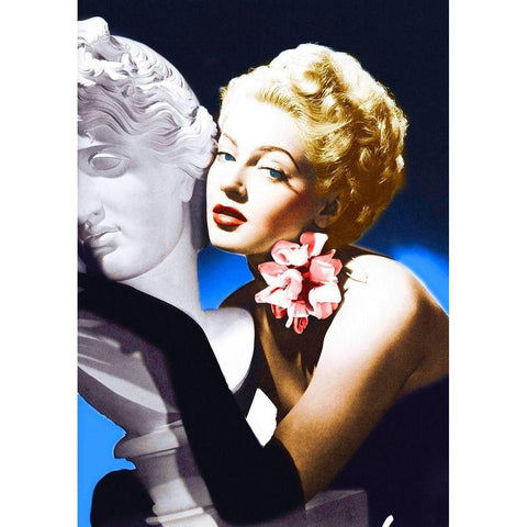 Lana Turner White Modern Wood Framed Art Print by Hollywood Photo Archive