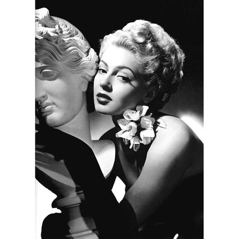 Lana Turner Black Modern Wood Framed Art Print with Double Matting by Hollywood Photo Archive