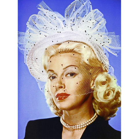 Lana Turner White Modern Wood Framed Art Print by Hollywood Photo Archive