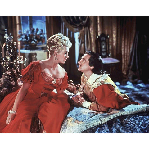 The Three Musketeers - Production Still - Lana Turner and Gene Kelly White Modern Wood Framed Art Print by Hollywood Photo Archive