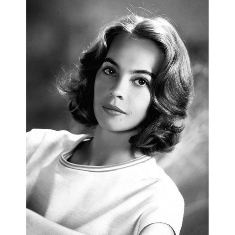 Leslie Caron White Modern Wood Framed Art Print by Hollywood Photo Archive