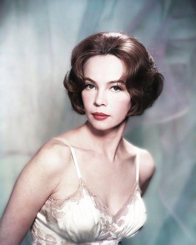 Leslie Caron Black Ornate Wood Framed Art Print with Double Matting by Hollywood Photo Archive