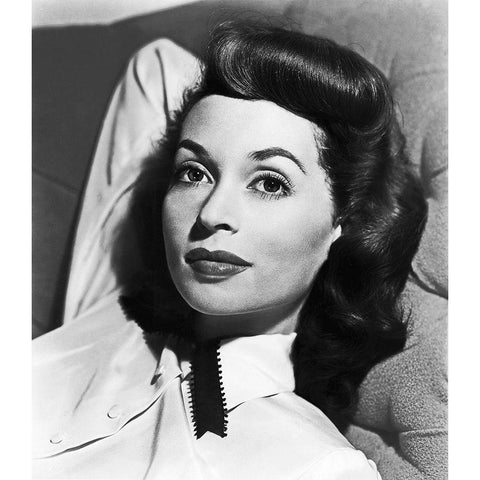 Lilli Palmer Black Modern Wood Framed Art Print with Double Matting by Hollywood Photo Archive