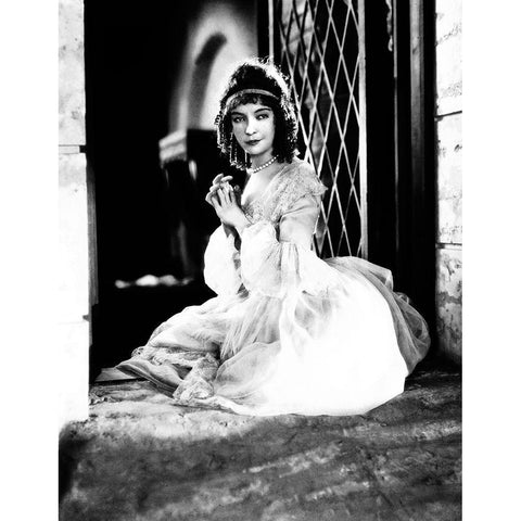 Lillian Gish Black Modern Wood Framed Art Print with Double Matting by Hollywood Photo Archive