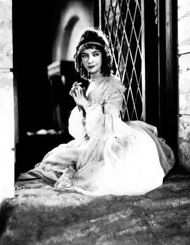 Lillian Gish White Modern Wood Framed Art Print with Double Matting by Hollywood Photo Archive