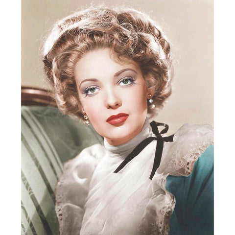 Linda Darnell Gold Ornate Wood Framed Art Print with Double Matting by Hollywood Photo Archive