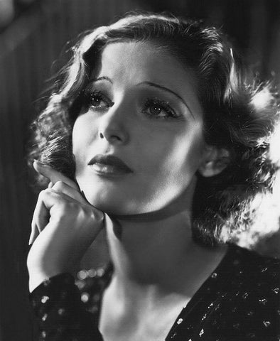 Loretta Young White Modern Wood Framed Art Print with Double Matting by Hollywood Photo Archive