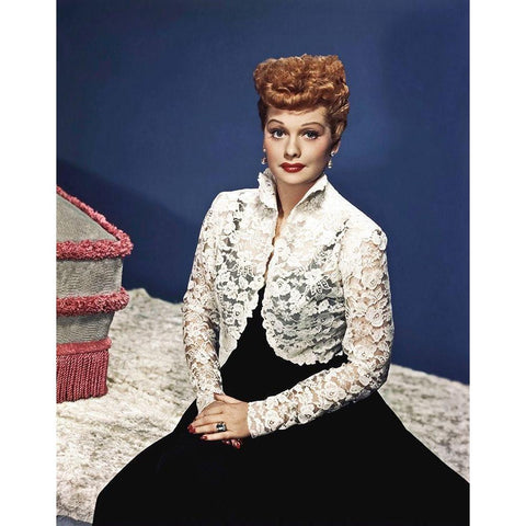 Lucille Ball Gold Ornate Wood Framed Art Print with Double Matting by Hollywood Photo Archive