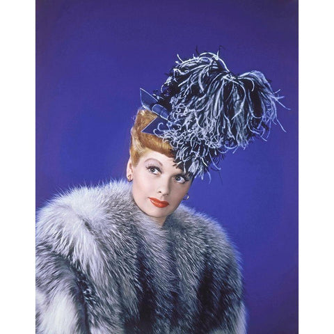 Lucille Ball Black Modern Wood Framed Art Print by Hollywood Photo Archive