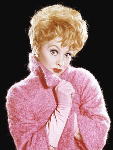 Lucille Ball Black Ornate Wood Framed Art Print with Double Matting by Hollywood Photo Archive