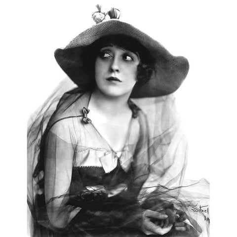 Mabel Normand White Modern Wood Framed Art Print by Hollywood Photo Archive