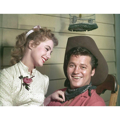 Gordon MacRae - Oklahoma Gold Ornate Wood Framed Art Print with Double Matting by Hollywood Photo Archive