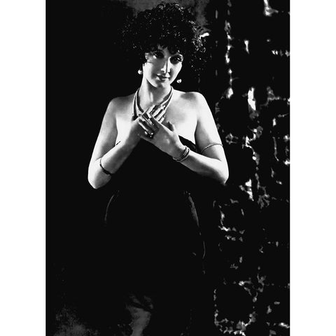 Mae Busch Black Modern Wood Framed Art Print by Hollywood Photo Archive