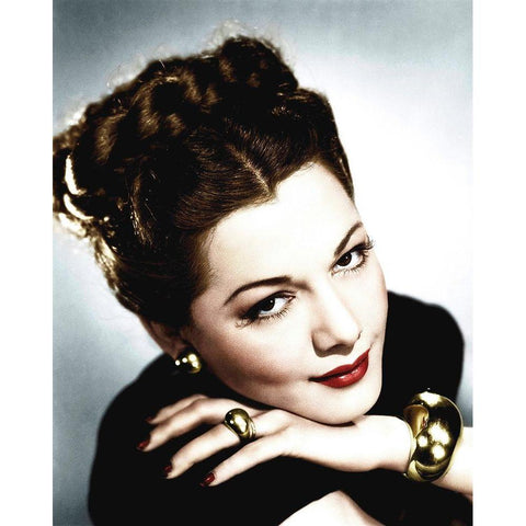 Maria Montez White Modern Wood Framed Art Print by Hollywood Photo Archive