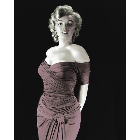 Marilyn Monroe Black Modern Wood Framed Art Print with Double Matting by Hollywood Photo Archive