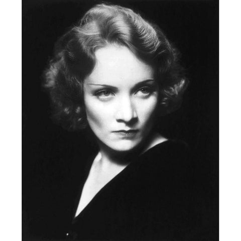 Marlene Dietrich Black Modern Wood Framed Art Print with Double Matting by Hollywood Photo Archive