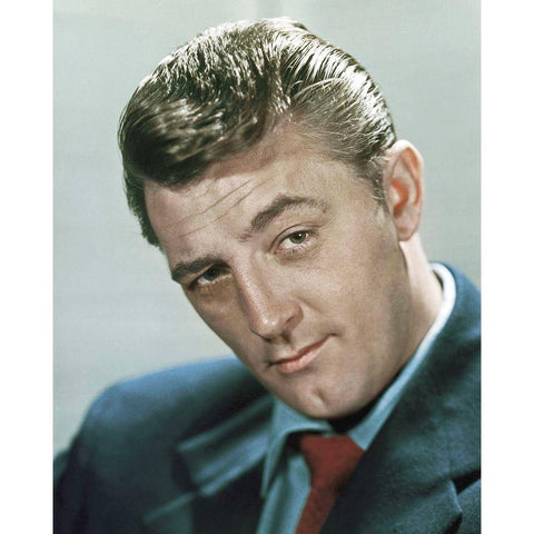 Robert Mitchum Black Modern Wood Framed Art Print with Double Matting by Hollywood Photo Archive