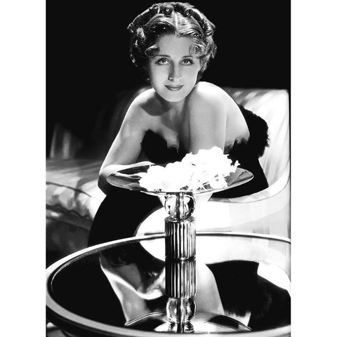 Norma Shearer Gold Ornate Wood Framed Art Print with Double Matting by Hollywood Photo Archive